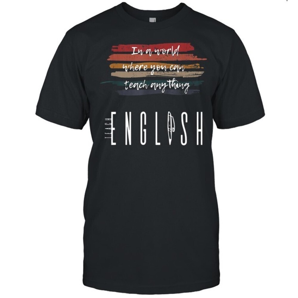 Teach English Back To School Teacher Retro Classroom Graphic T-Shirt